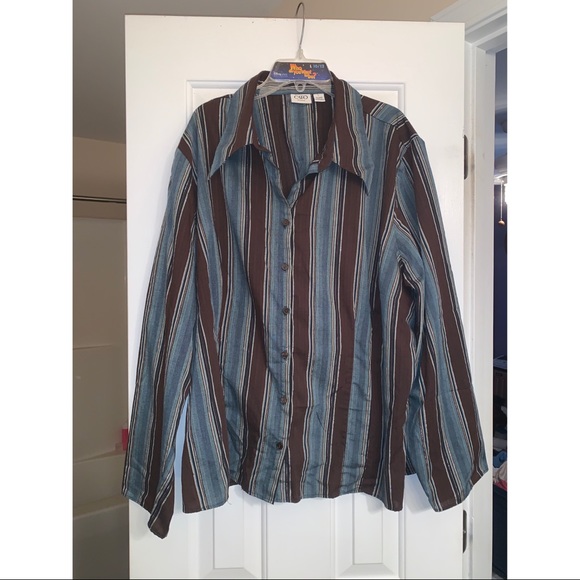Cato Tops - Cato Size 22/24W Button Down Blouse EUC